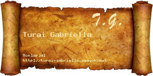 Turai Gabriella névjegykártya